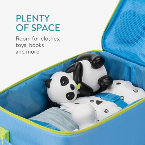 Troler copii Navaris, model jungle, 45x30x16 cm, maner telescopic, multicolor, plastic