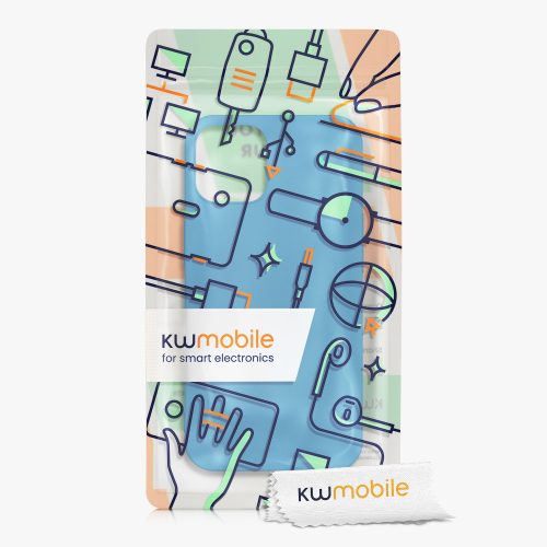 Husa kwmobile pentru Apple iPhone 12 Mini, Silicon, Albastru, 52640.228