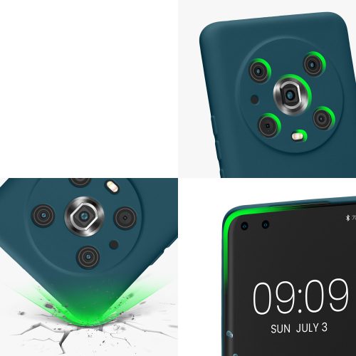 Husa kwmobile pentru Honor Magic5 Lite 5G, Silicon, Albastru, 57917.57