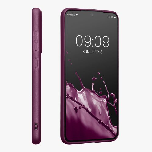 Husa kwmobile pentru Samsung Galaxy S21 FE, Silicon, Mov, 55485.230