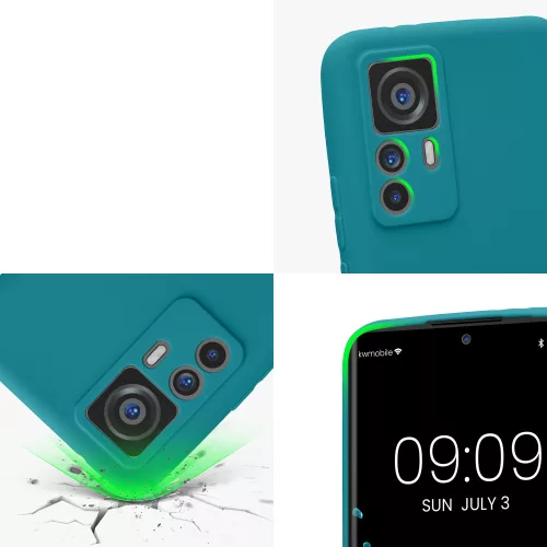 Husa kwmobile pentru Xiaomi 12T , Silicon, Albastru, 60151.57