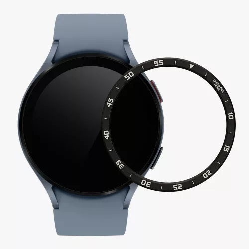 Rama cadran kwmobile pentru Samsung Galaxy Watch 5 (44mm), Aluminiu, Negru/Gri, 60203.01