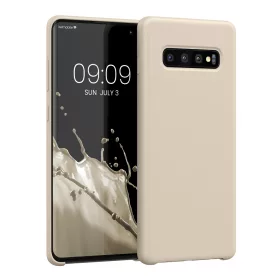   Husa kwmobile pentru Samsung Galaxy S10 Plus, Silicon, Crem, 49028.125