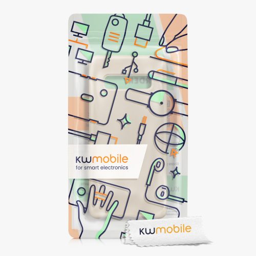 Husa kwmobile pentru Samsung Galaxy S10 Plus, Silicon, Crem, 49028.125