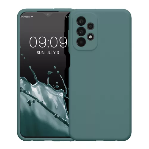 Husa kwmobile pentru Samsung Galaxy A23 /Galaxy A23 5G, Silicon, Verde, 57829.207