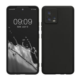   Husa kwmobile pentru Motorola Moto G72, Silicon, Negru, 60342.47