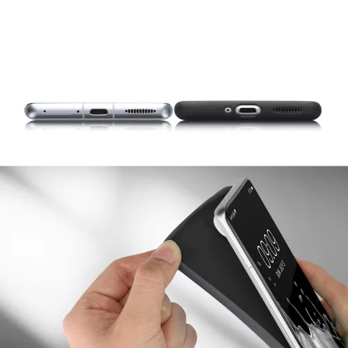 Husa kwmobile pentru Motorola Moto G72, Silicon, Negru, 60342.47