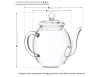 Ceainic din sticla Creano cu capac, 500 ml, rezistent la caldura, turnare fara picurare