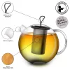 Ceainic din sticla Creano Jumbo, 1 L, cu infuzor din inox, capac, sistem all-in-one