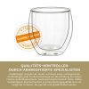 Set 4 pahare espresso termice Creano, 100 ml, sticla borosilicata, perete dublu