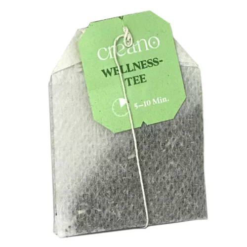 Ceai bio Creano Wellness Tea, ceai verde cu plante, aroma grapefruit, set 20 plicuri