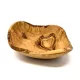 Bol rustic oval din lemn de maslin, 12-14 cm, pentru gustari si servire