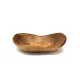 Bol rustic oval din lemn de maslin, 14-16 cm, pentru gustari si servire