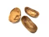 Bol rustic oval din lemn de maslin, 14-16 cm, pentru gustari si servire