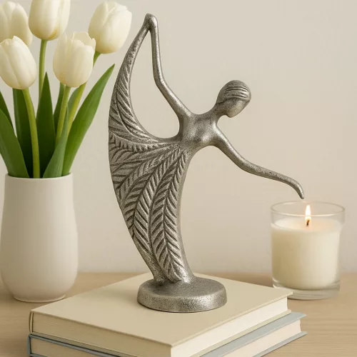 Figurină decorativa Divine Dekor, aluminiu, înălțime 28 cm