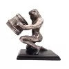 Figurină Vărsător AQU Divine Dekor, aluminiu și bază din lemn, 18 cm