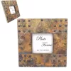 Ramă foto Giftdeco A-1106, lemn de mango și metal, fotografie 10 x 10 cm, ramă 20 x 20 cm, stil vintage