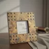Ramă foto Giftdeco A-1106, lemn de mango și metal, fotografie 10 x 10 cm, ramă 20 x 20 cm, stil vintage