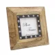 Ramă foto Giftdeco, pentru fotografie 10 x 10cm, lemn de mango și metal