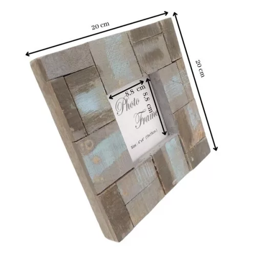 Ramă foto Giftdeco, pentru fotografie 10 x 10cm, lemn de mango, stil modern, scandinav
