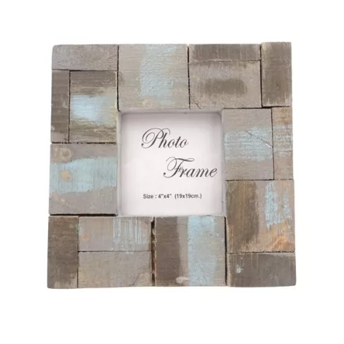 Ramă foto Giftdeco, pentru fotografie 10 x 10cm, lemn de mango, stil modern, scandinav