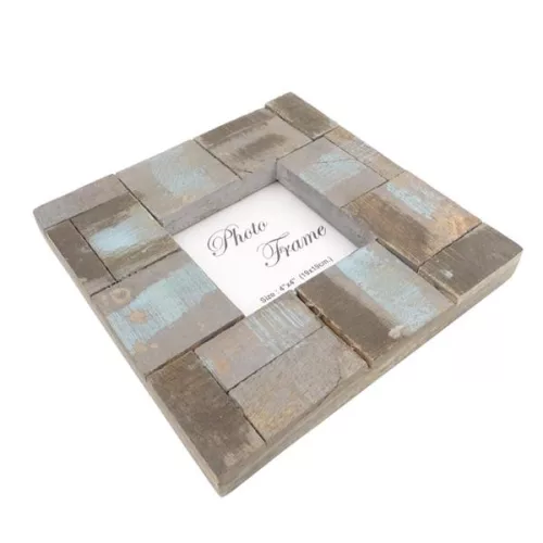Ramă foto Giftdeco, pentru fotografie 10 x 10cm, lemn de mango, stil modern, scandinav