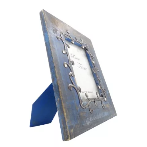 Ramă foto Giftdeco, pentru fotografie 18 x 13cm, lemn de mango și metal