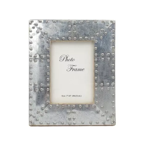 Ramă foto Giftdeco, pentru fotografie 18 x 13cm, lemn de mango și metal, stil industrial, glamour