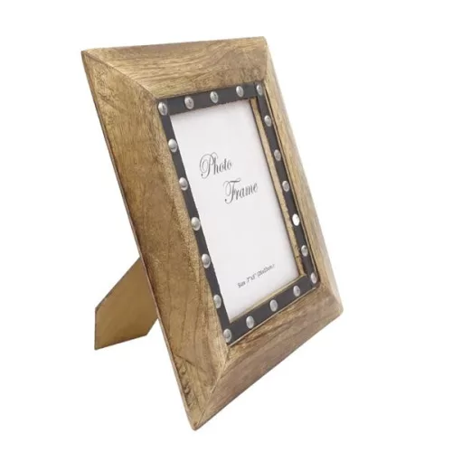 Ramă foto Giftdeco, pentru fotografie 18 x 13cm, lemn de mango și metal