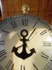 Ceas decorativ Giftdeco NI406A/1, lemn de trandafir, alamă și sticlă, înălțime 7 cm, lățime 5 cm, stil retro, nautic