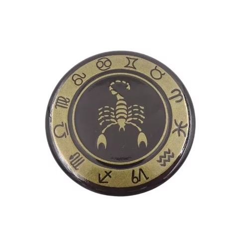 Magnet zodiacal Giftdeco, metal, diametru 6 cm