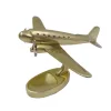 Machetă avion Giftdeco, aluminiu și metal, 19,5 x 16,5 x 29 cm, stil modern, art deco