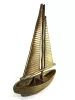 Machetă navala Giftdeco N-3670, aluminiu, înălțime 38 cm, lățime 28 cm, stil nautic, minimalist, modern