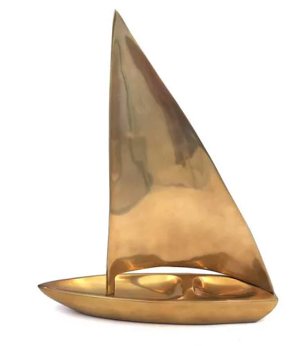 Machetă navala Giftdeco N-3045, aluminiu, 39 x 30 cm, stil nautic, minimalist, modern