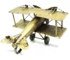 Machetă avion Giftdeco NC1389, alamă și metal, 17 x 17,50 x 11,5 cm, stil retro
