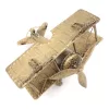 Machetă avion Giftdeco NC1389, alamă și metal, 17 x 17,50 x 11,5 cm, stil retro