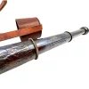 Lunetă Giftdeco NC1596, alamă, piele și metal, stil nautic