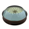 Busolă Giftdeco NC2511, alamă și sticlă, 8 x 8 x 2,70 cm, stil nautic