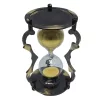 Clepsidră decorativă Giftdeco NC2677 – 5 minute, alamă și sticlă, 14,5 cm