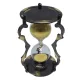 Clepsidră decorativă Giftdeco NC2677 – 5 minute, alamă și sticlă, 14,5 cm