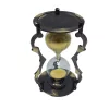 Clepsidră decorativă Giftdeco NC2677 – 5 minute, alamă și sticlă, 14,5 cm