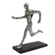 Figurină decorativa Giftdeco MT202, aluminiu și lemn, înălțime 24 cm, lățime 8 cm