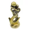 Figurina decorativa Giftdeco MT2020, cuplu impletit, aluminiu, 21,5 cm