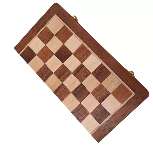 Set sah magnetic Giftdeco G614, palisandru indian si alama, 30 x 30 cm