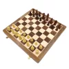 Set sah Giftdeco G114, lemn de trandafir și alamă, înălțime 7,5 cm, stil clasic