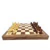 Set sah Giftdeco G114, lemn de trandafir și alamă, înălțime 7,5 cm, stil clasic