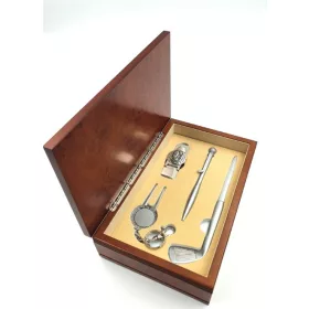   Accesoriu de birou Giftdeco G082, metal și lemn, 22,6 x 14,5 x 6 cm