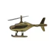 Machetă elicopter Giftdeco N-2962, aluminiu și metal, 32 x 14 x 14 cm, stil minimalist, modern
