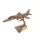 Machetă avion de vânătoare Jaguar Giftdeco JAG, aluminiu auriu, 21 x 12 x 14 cm