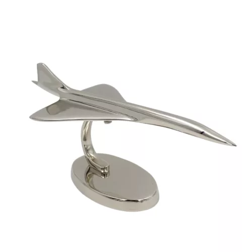Machetă avion Giftdeco, aluminiu și metal, 31 x 12 x 13 cm, stil minimalist, modern